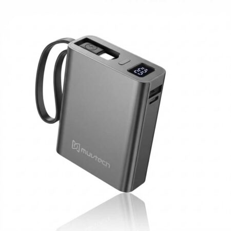 MUVTECH MINI TANK 10000MAH 22.5W FAST CHARGING POWER BANK WITH DUAL BUILT-IN CABLES